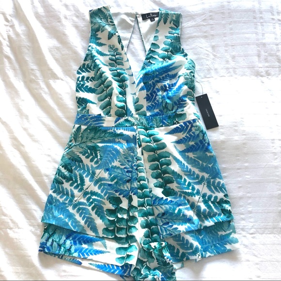 NWT Lulus Balboa Park White Print Romper, Small - Picture 5 of 16